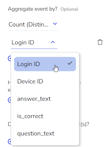 new query sel aggregation login